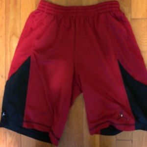 Red and black Jordan shorts